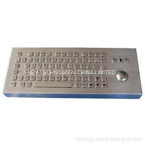 82 Key Waterproof Industrial Kiosk Keyboard With Trackball